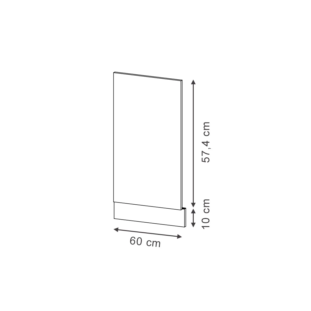 Vicco Geschirrspülblende Dunkelblau Hochglanz 60 cm , RP Mramor, Fame-Line