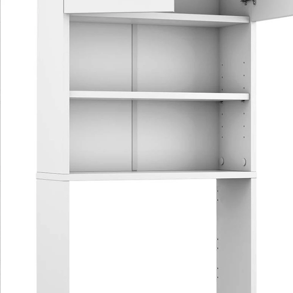 Vicco Toilettenschrank Weiß 64 x 190 cm mit 2 Türen