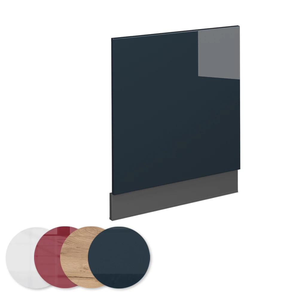 Vicco Façade de lave-vaisselle Bleu foncé brillant 60cm, Fame-Line