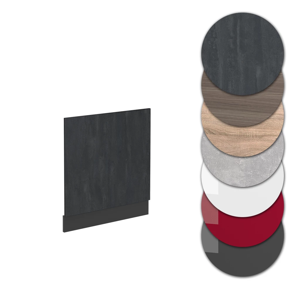 Vicco Küchenmöbel Schwarz Beton 60 cm ohne Arbeitsplatte, R-Line