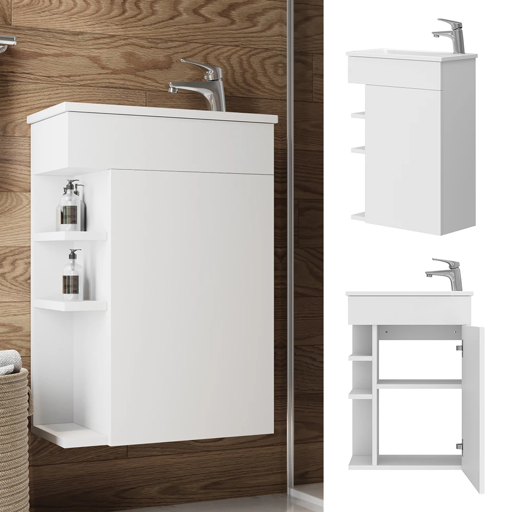 Vicco Set mobilier baie Alb 2 piese, cu chiuveta, Amadeo