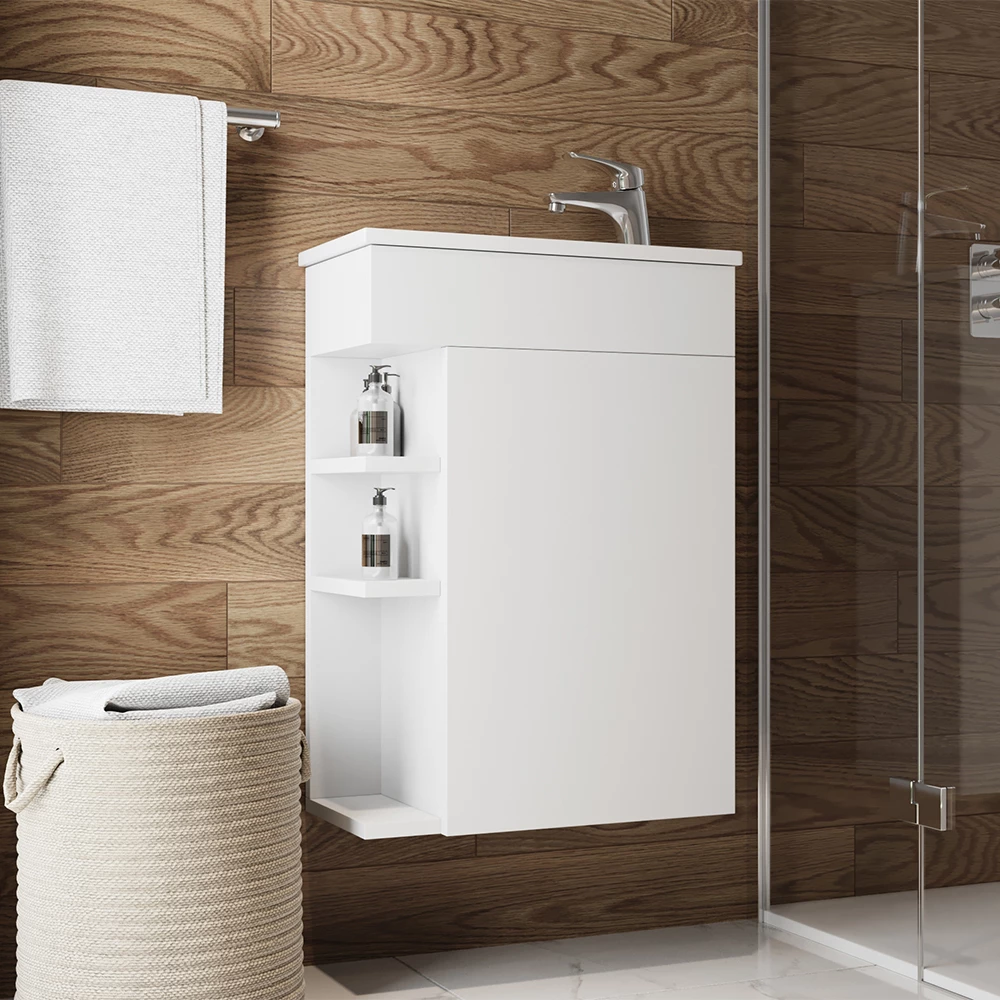Vicco Set mobilier baie Alb 2 piese, cu chiuveta, Amadeo