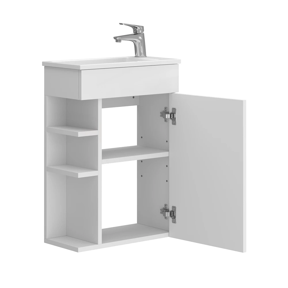 Vicco Set mobilier baie Alb 2 piese, cu chiuveta, Amadeo