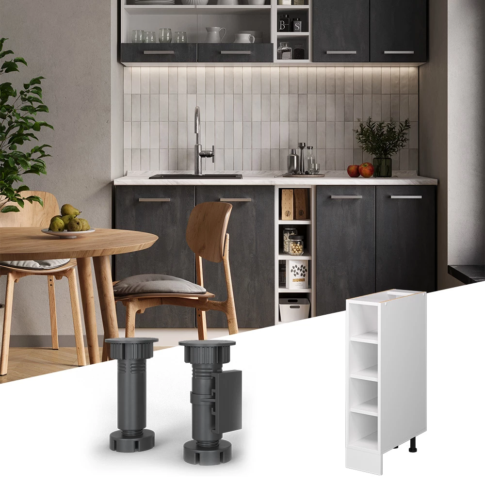Vicco Etagère de cuisine Blanc 20cm , AP chêne, R-Line