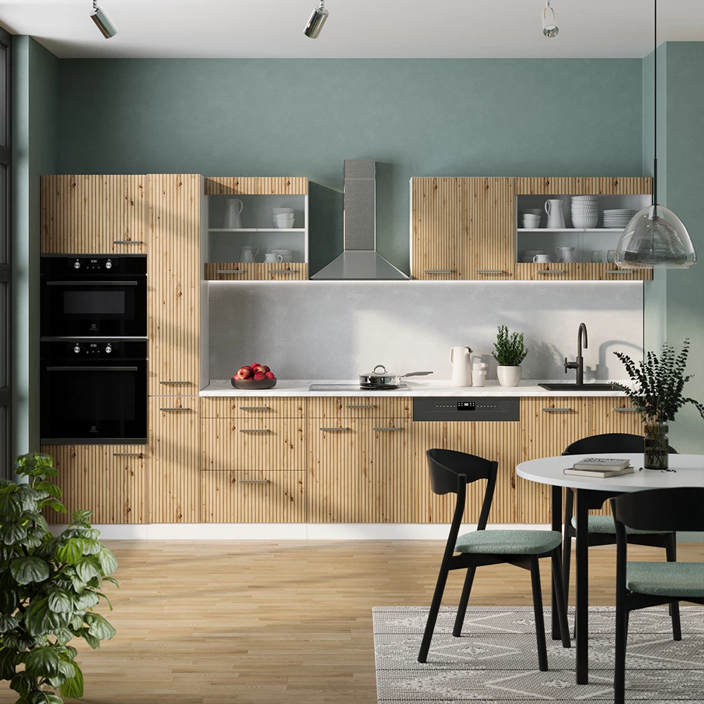 Vicco Kitchenette Carvalho artesanal/branco 350cm, R-Line