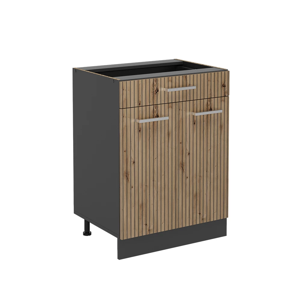 Vicco Keittiön peruskaappi Käsityöläinen tammi 60cm, R-Line