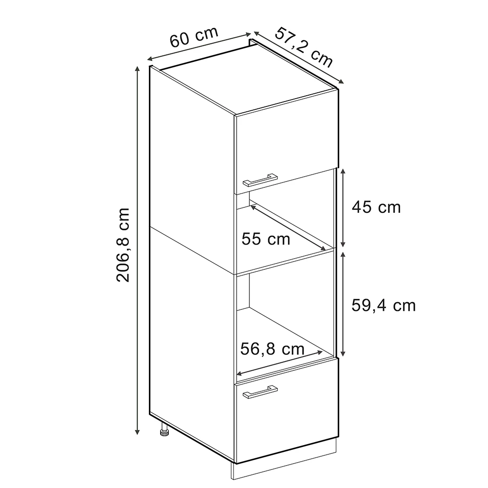 Vicco Magnetronkast Sonoma 60 cm, R-Line