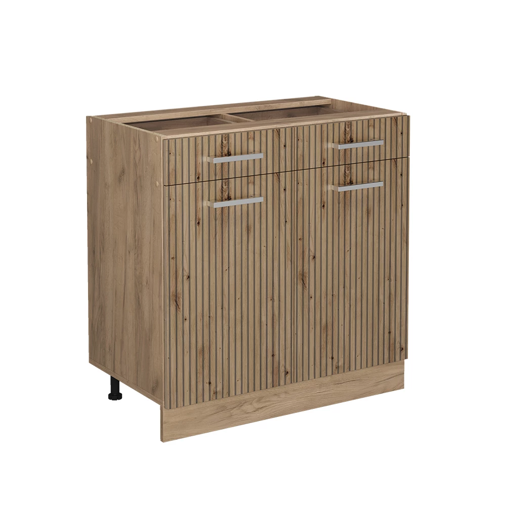 Vicco Meuble cuisine Chêne Artisan 80cm sans PT, R-Line