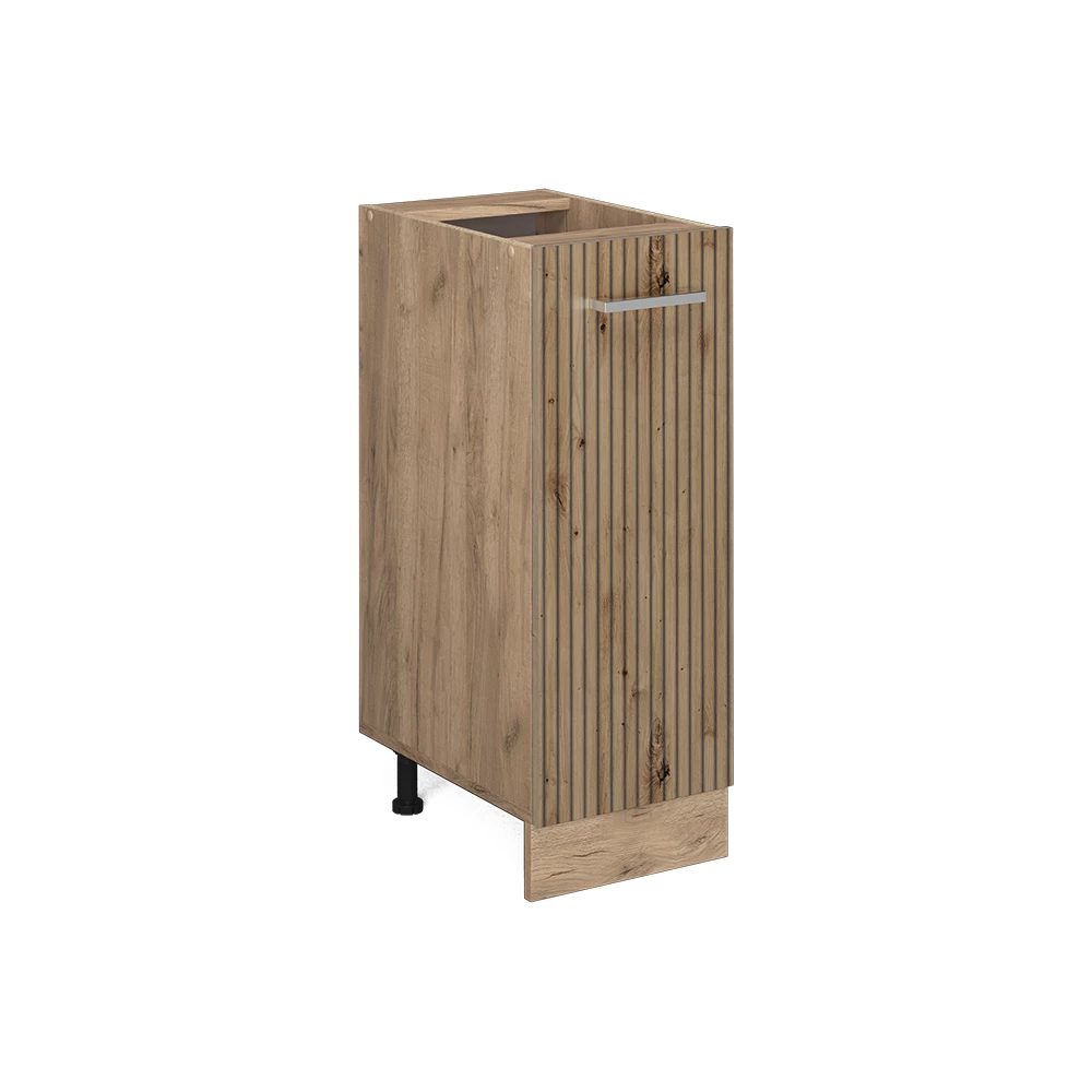 Apothekerschrank in Artisan-Eiche auf weißem Hintergrund