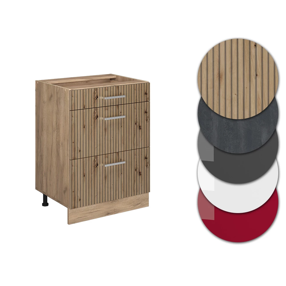 Geschirrspüler Frontblende Artisan-Eiche - 60cm Front Für Vollintegrierte Spülmaschinen