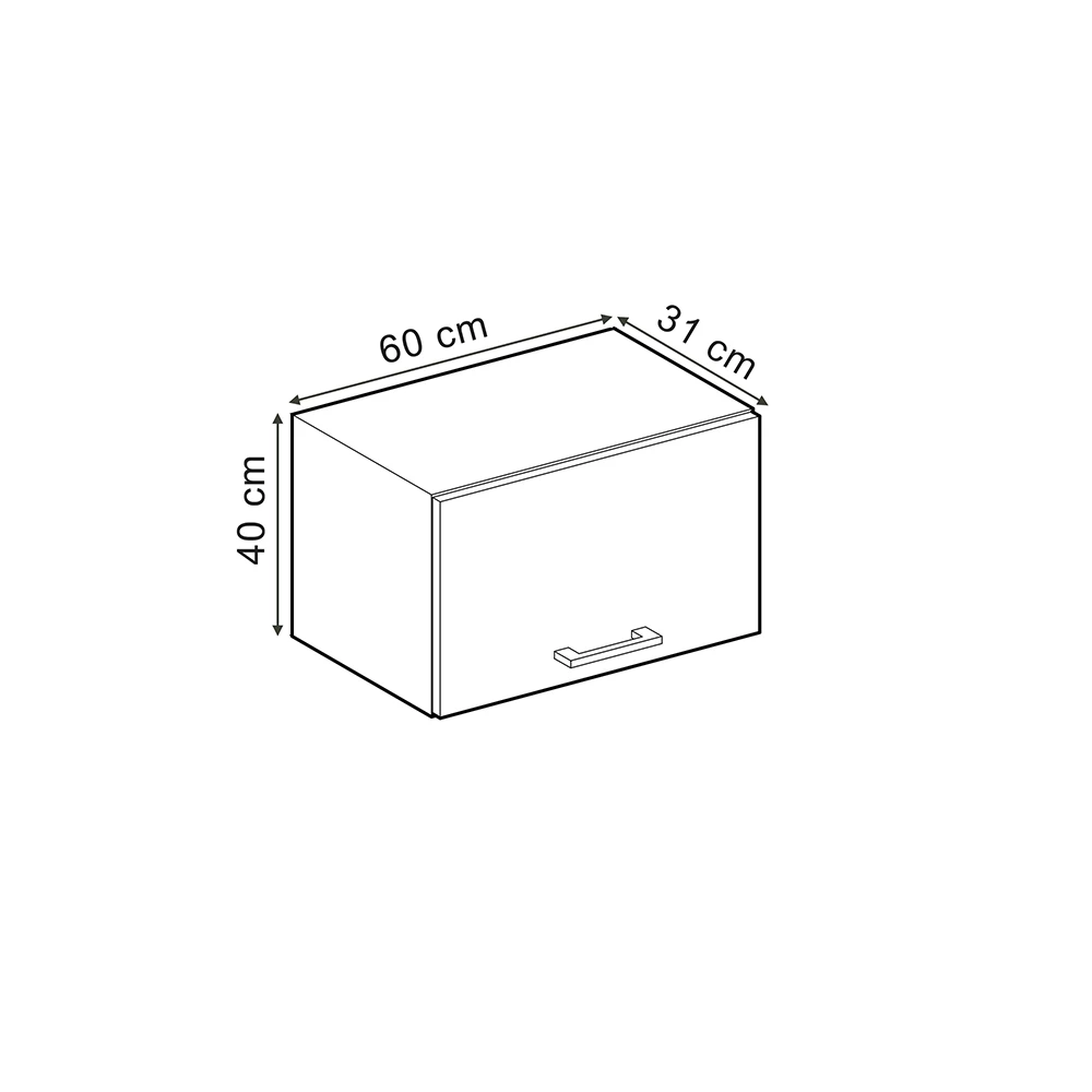 Vicco Armário de parede Antracite alto brilho 60cmPlano, R-Line