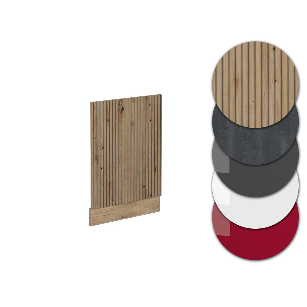 Nahaufnahme von Frontblende in Artisan-Eiche, zeigt Design- und Oberflächendetails