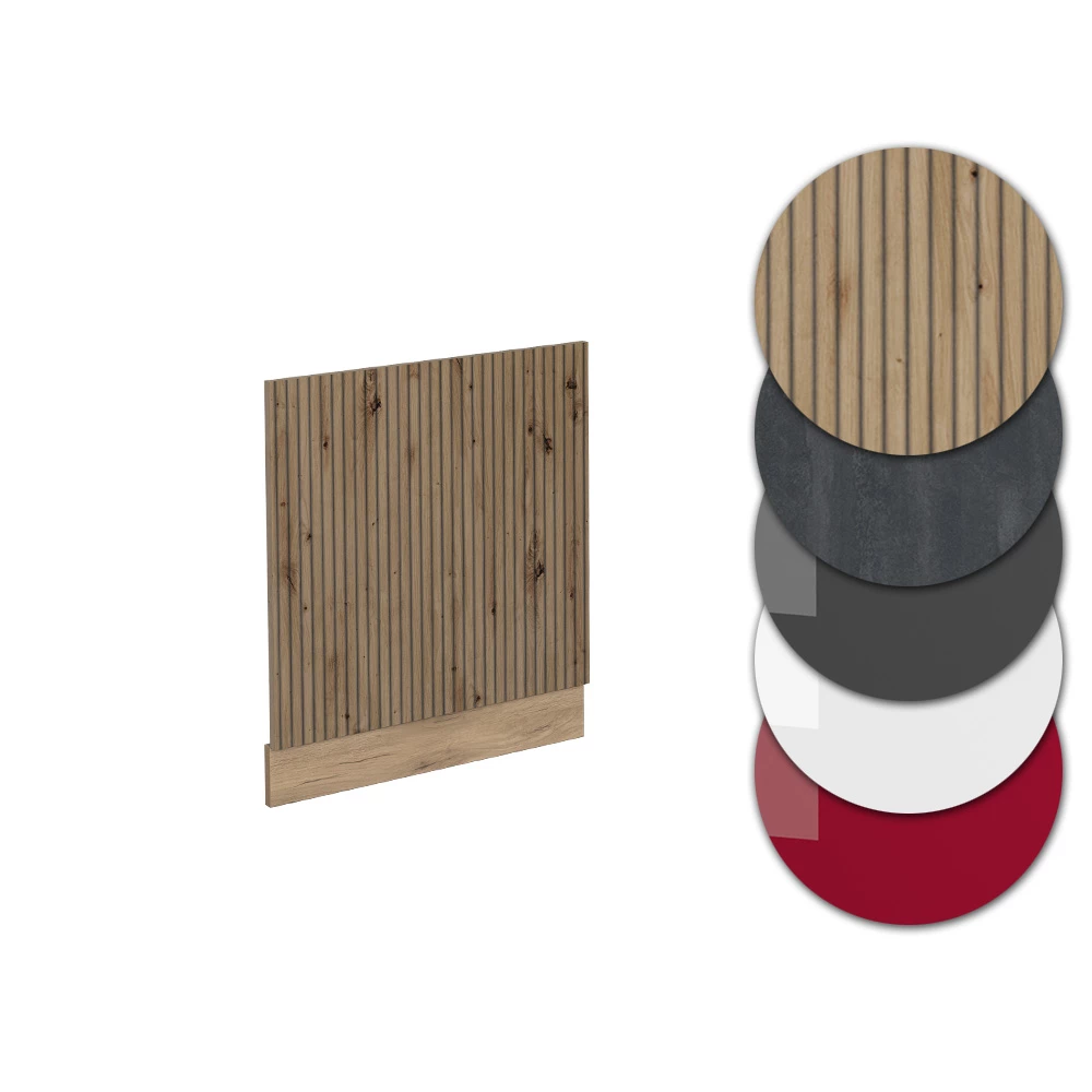 Nahaufnahme von Frontblende in Artisan-Eiche, zeigt Design- und Oberflächendetails