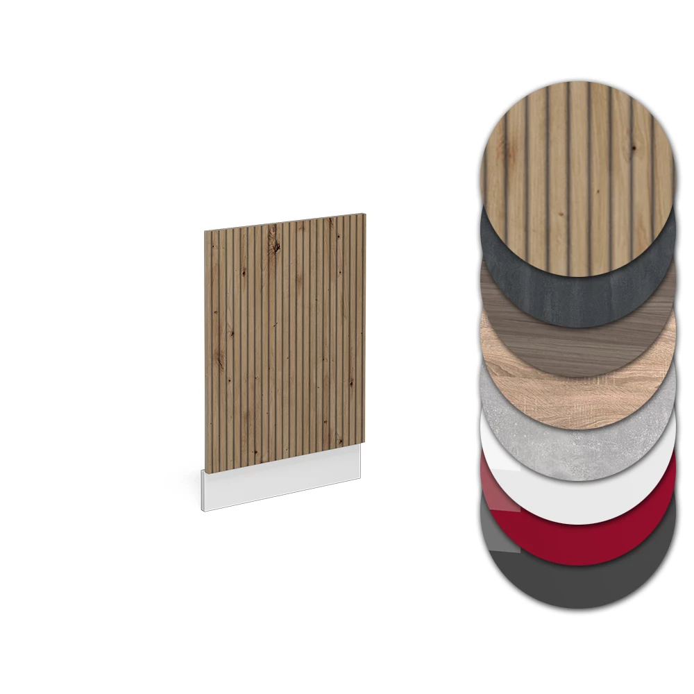 Nahaufnahme von Frontblende in Artisan-Eiche, zeigt Design- und Oberflächendetails