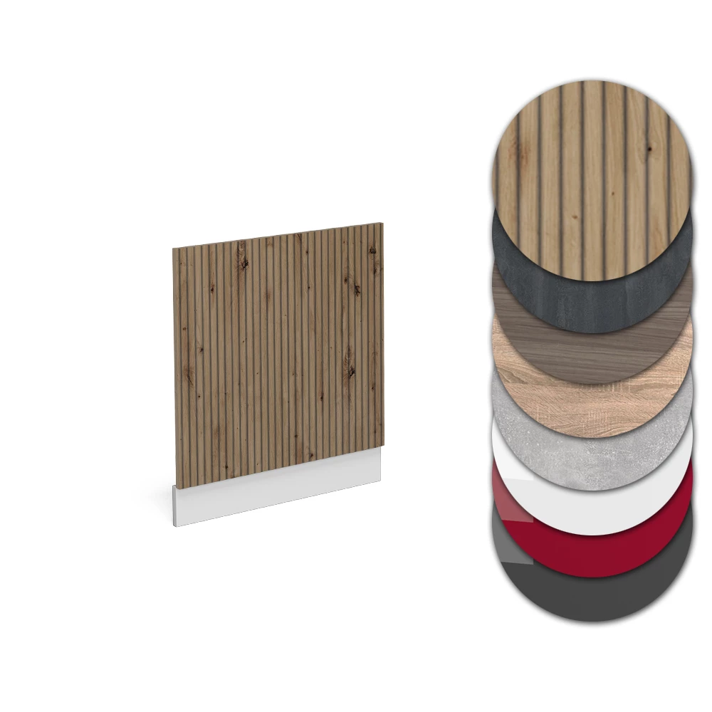 Nahaufnahme von Frontblende in Artisan-Eiche, zeigt Design- und Oberflächendetails