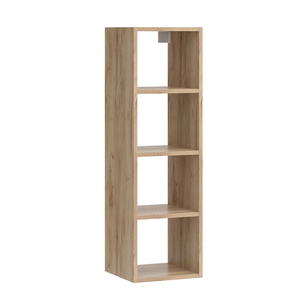 Vicco Wandregal Anthrazit 30 x 100 cm mit 4 offene Ablagen, Wido
