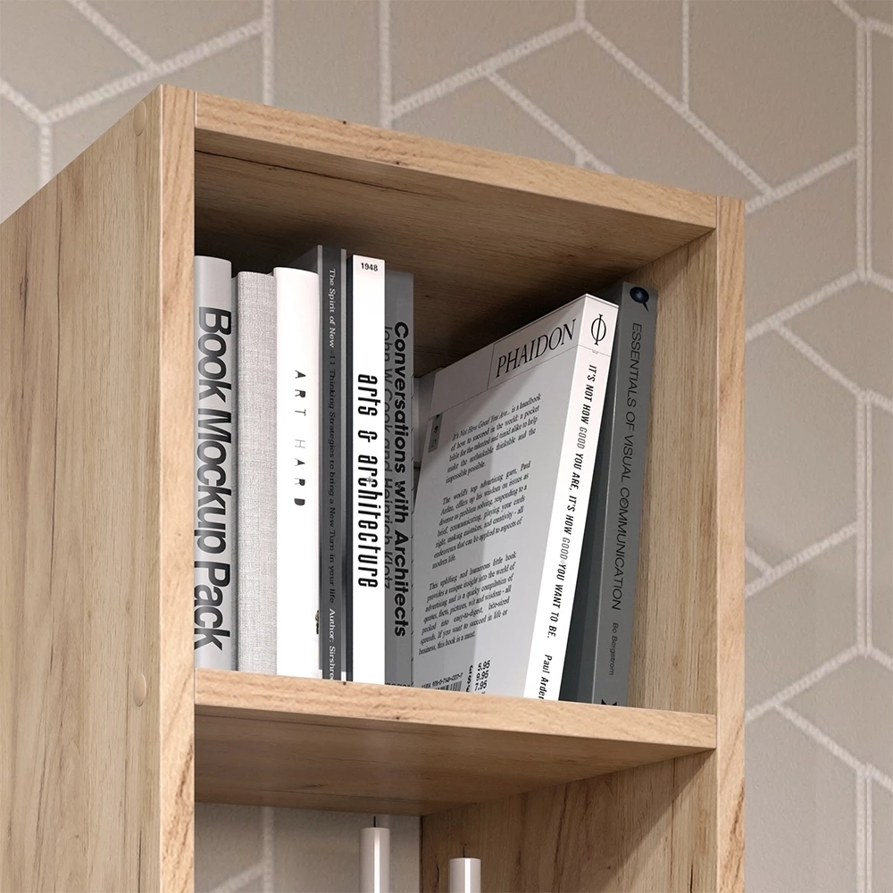 Nahaufnahme von Wandregal in Anthrazit, zeigt Textur/Details