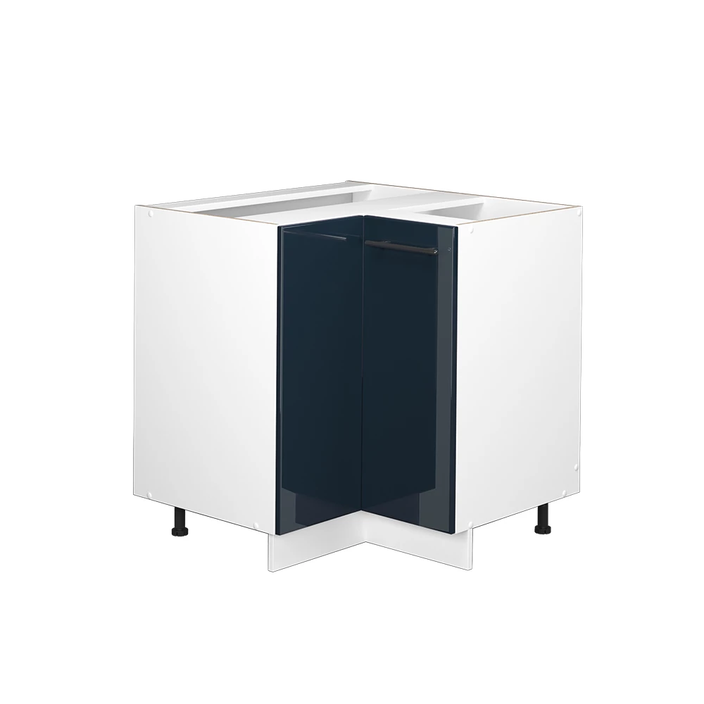 Vicco Mobile ad angolo cucina Blu scuro lucido 80.5 cm senza piano di lavoro, Fame-Line