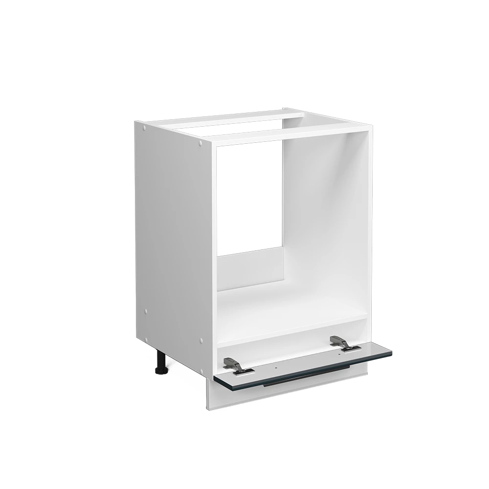 Oven housing cabinet in Dark blue high gloss on white background