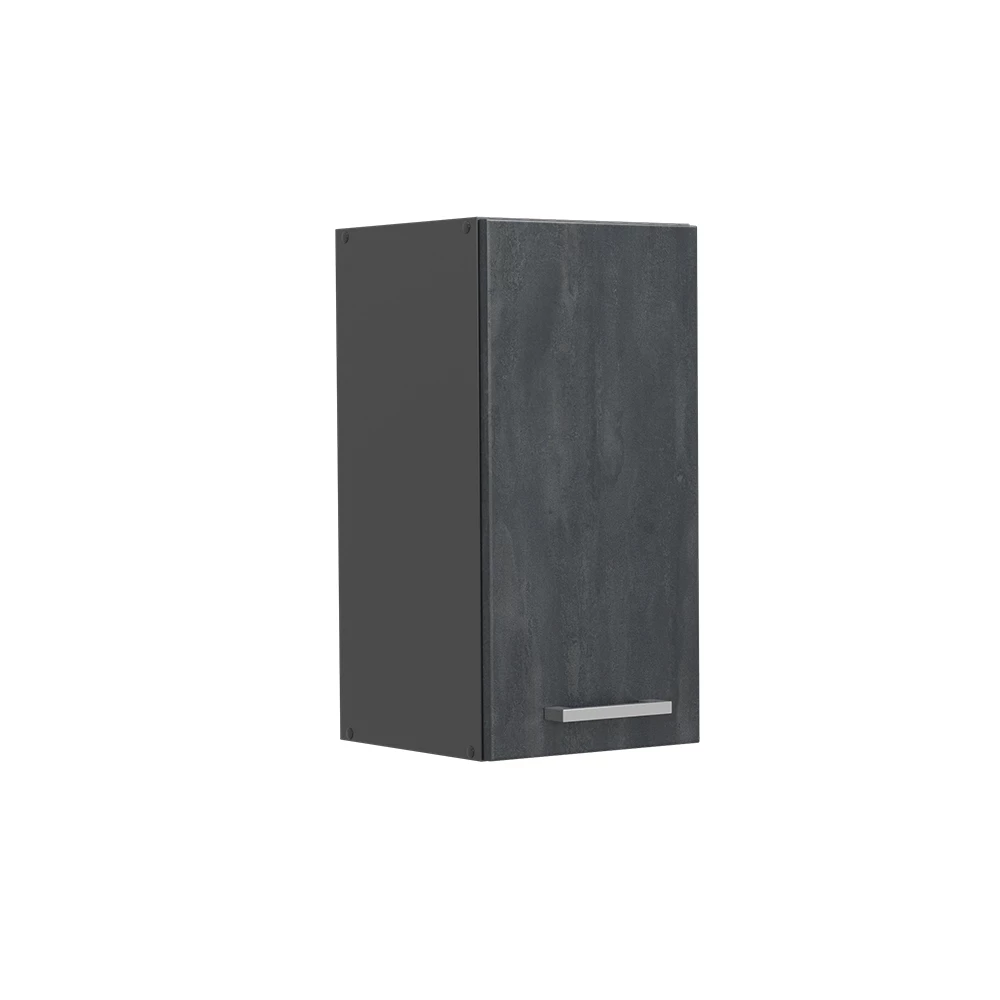 Vicco Küchenoberschrank Schwarz Beton 30 cm, R-Line
