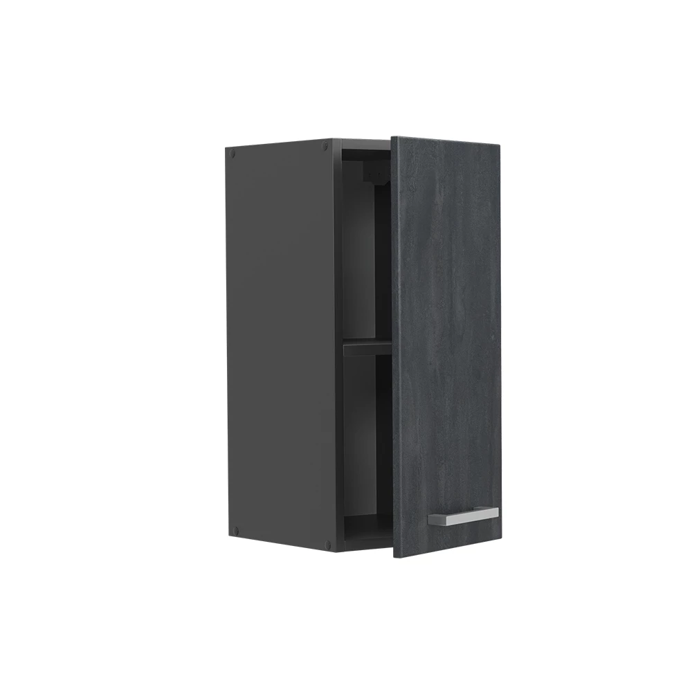 Vicco Küchenoberschrank Schwarz Beton 30 cm, R-Line