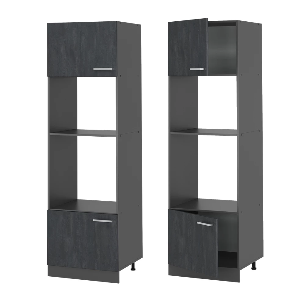 Vicco Küchenmöbel Schwarz Beton 60 cm, R-Line