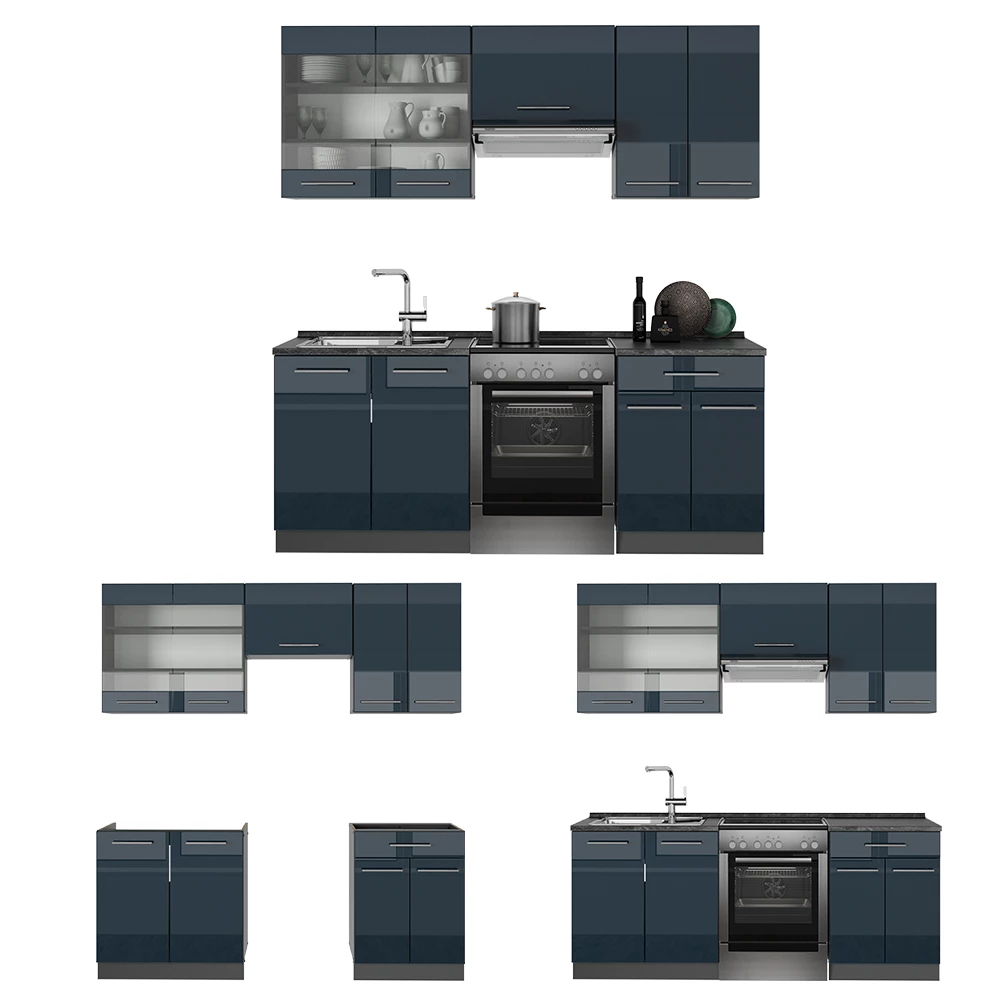 Meuble Bas Cuisine Fame-Line VICCO 80 Cm – Blanc Anthracite, Style Moderne Et Brillant