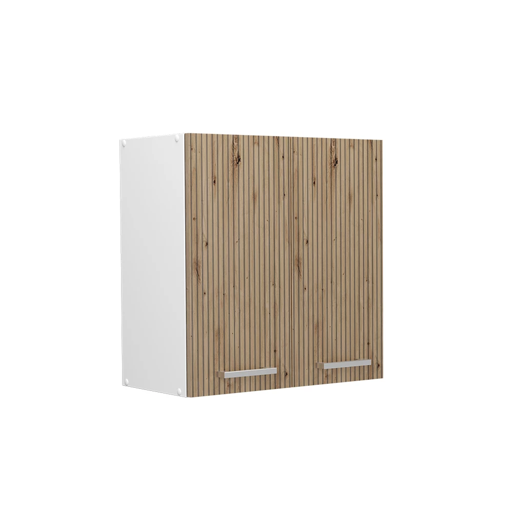 Hängeschrank in Artisan-Eiche auf weißem Hintergrund