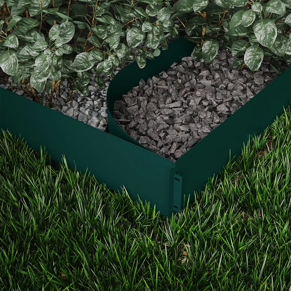 Gazonrand in Groen, getoond in een sfeervolle omgeving met decoratie