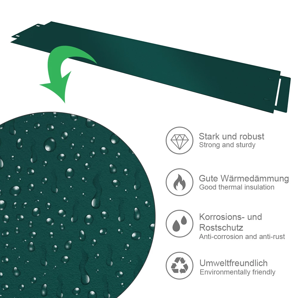 Close-up van Gazonrand in Groen, met textuur/details