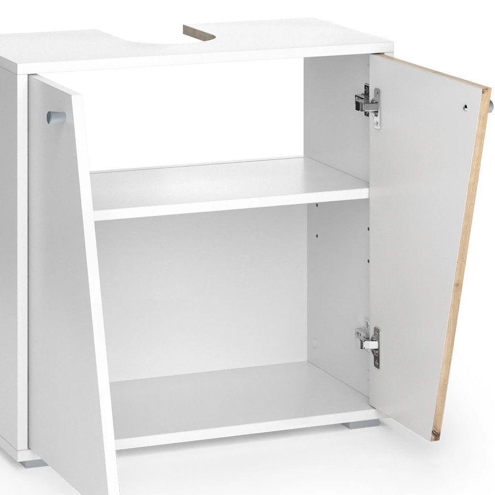 Vicco Mobiletto per lavabo Bianco/Artisan 60 x 59 cm, Irida