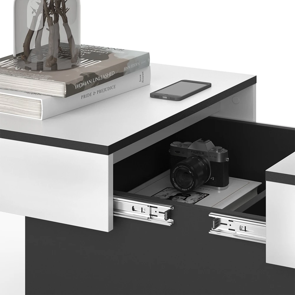 Vicco Couchtisch Schwarz 95 x 58 cm Ausziehbar, Boto