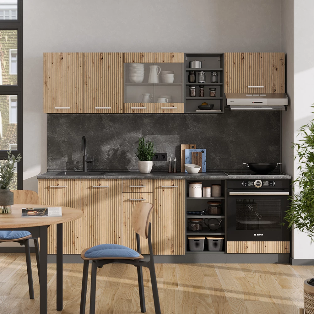 Vicco Pentry Hantverks ek/antracit 240cm, R-Line