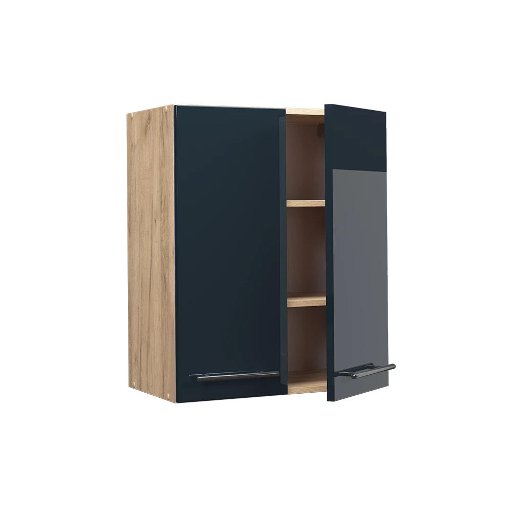 Vicco Armário de parede Azul escuro alto brilho 60cm, Fame-Line