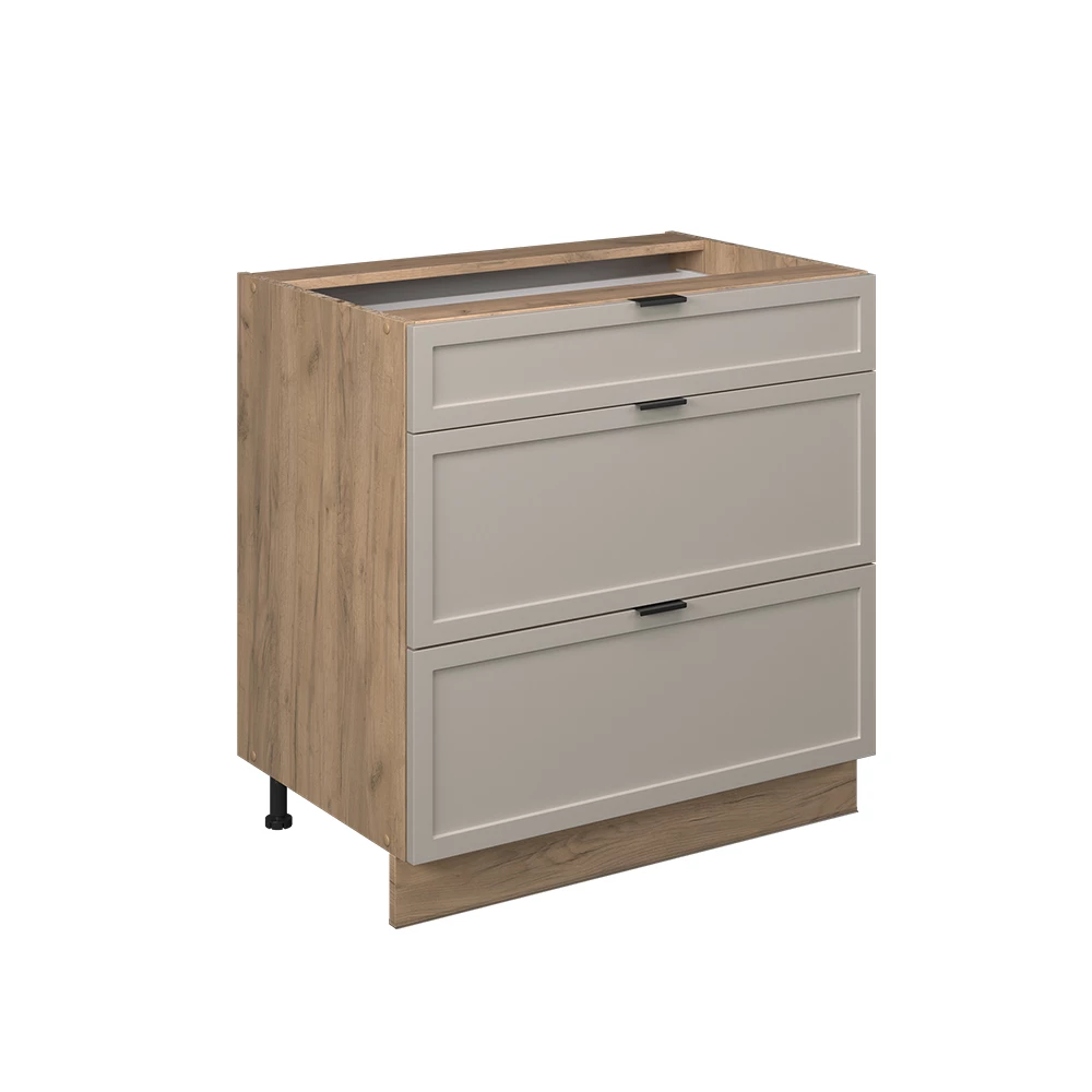 Keukenonderkast in GrijsBeige on white background