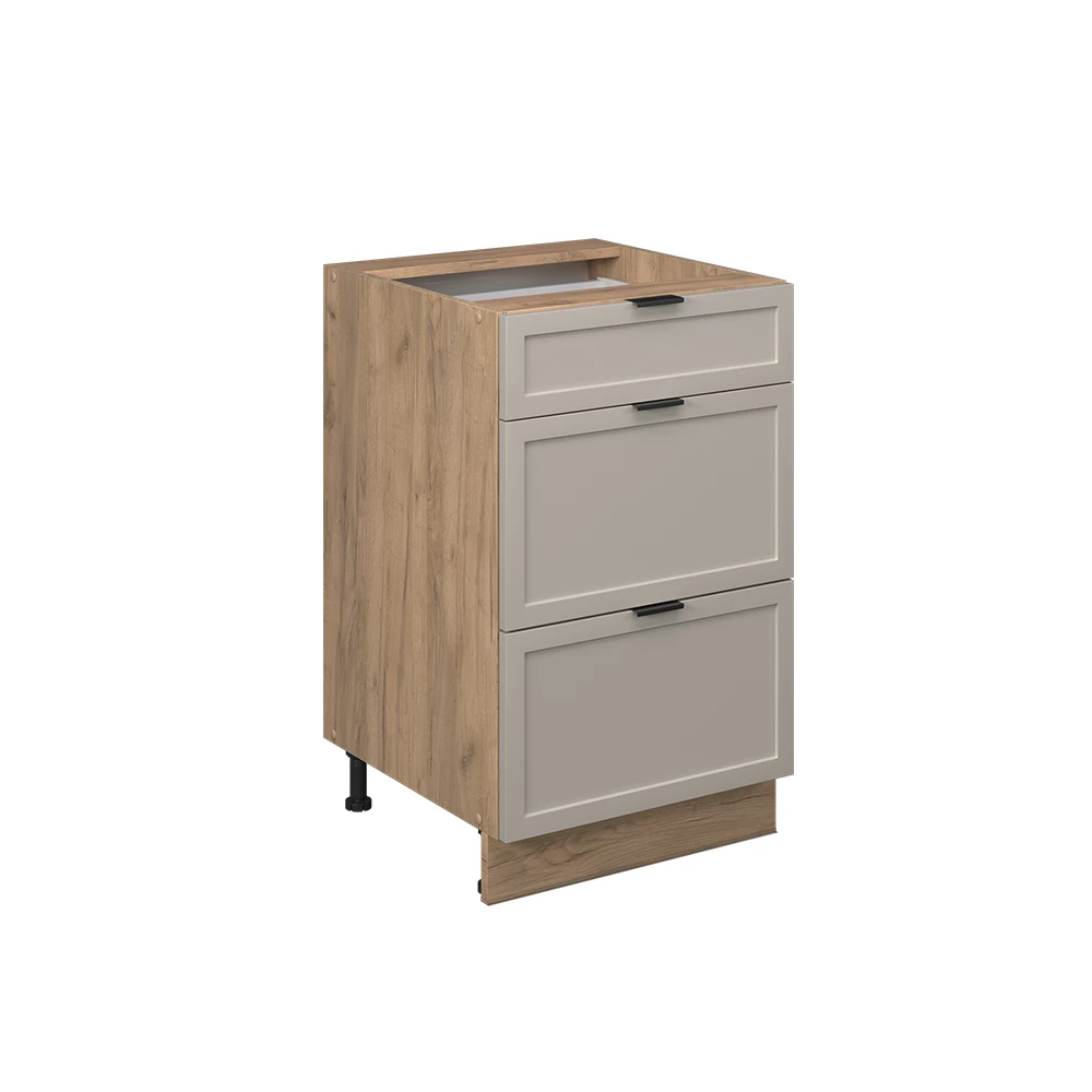 Vicco keittiön alakaappi "Fame-Line", harmaa-beige, 50 cm ilman työtasoa