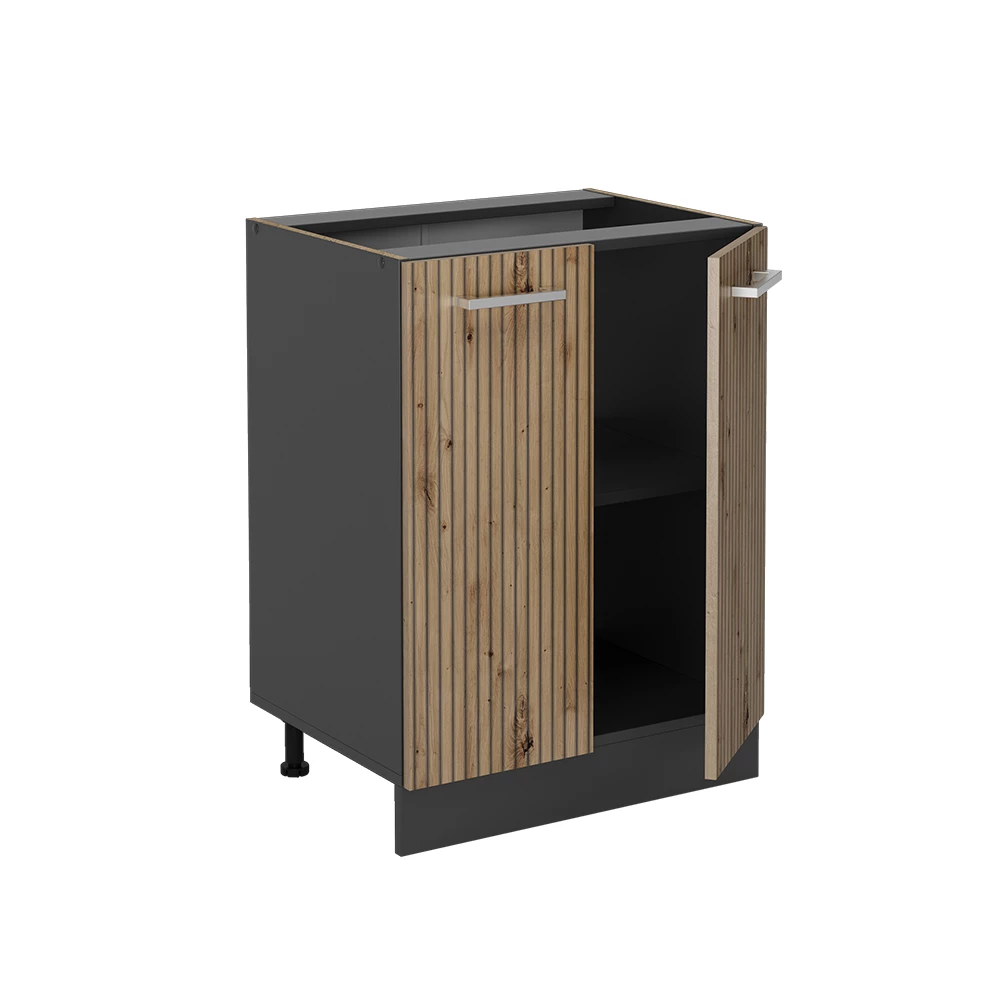 Keittiön peruskaappi in Käsityöläinen tammi on white background