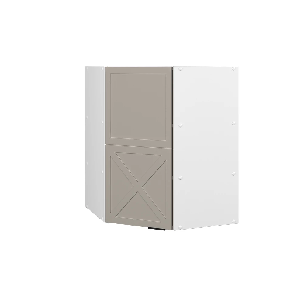 Hoek hangkast in GrijsBeige on white background