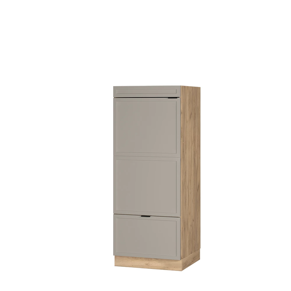 Armoire pour micro-ondes en GrisBeige sur fond blanc