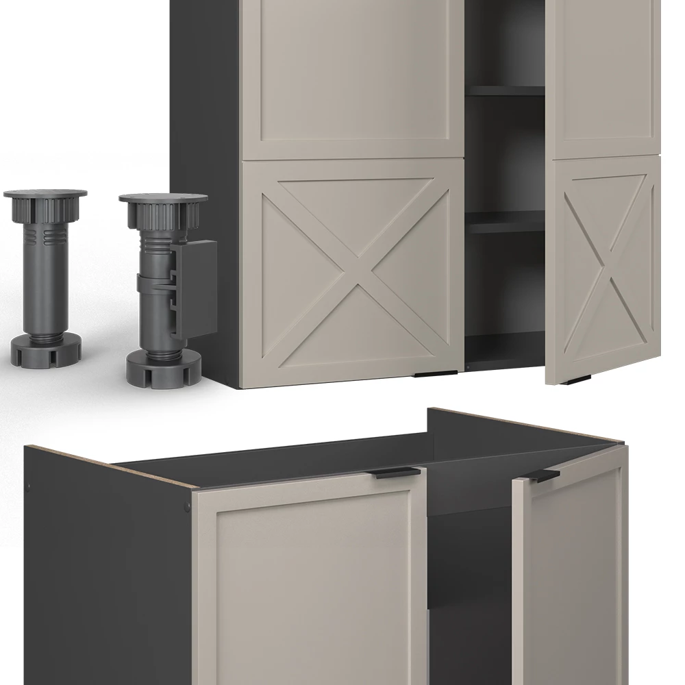 Close-up of Cucina componibile in Grigio/beige/antracite, showing texture/details