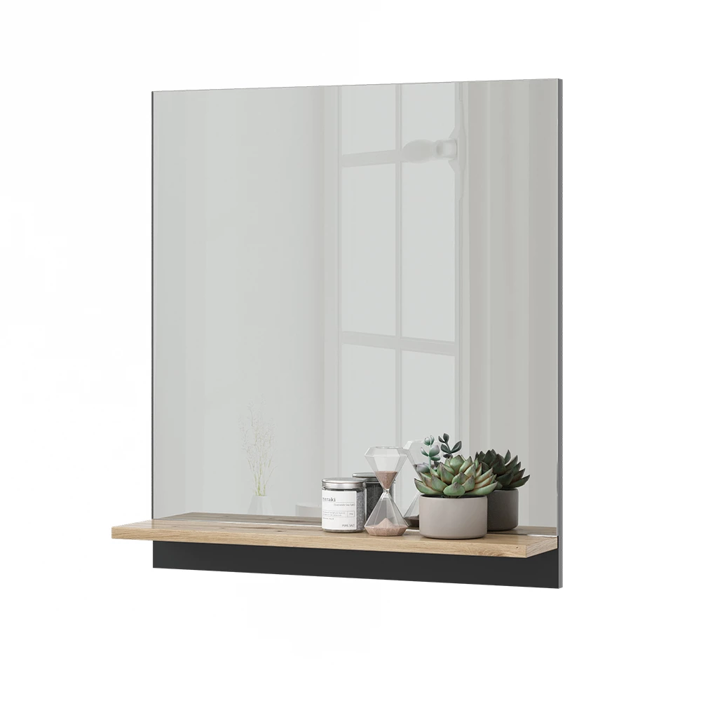 Vicco Badrumsspegelskåp antracit 60x67 cm, Marelle