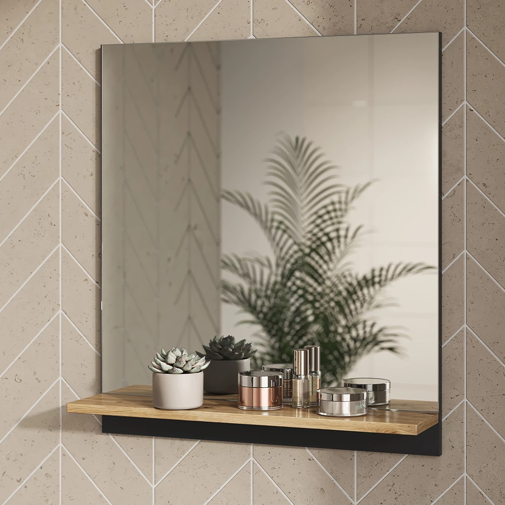 Vicco Badrumsspegelskåp antracit 60x67 cm, Marelle