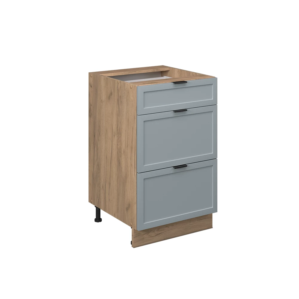 Vicco Meuble cuisine "Fame-Line", Bleu clair-gris, 50 cm sans plan de travail
