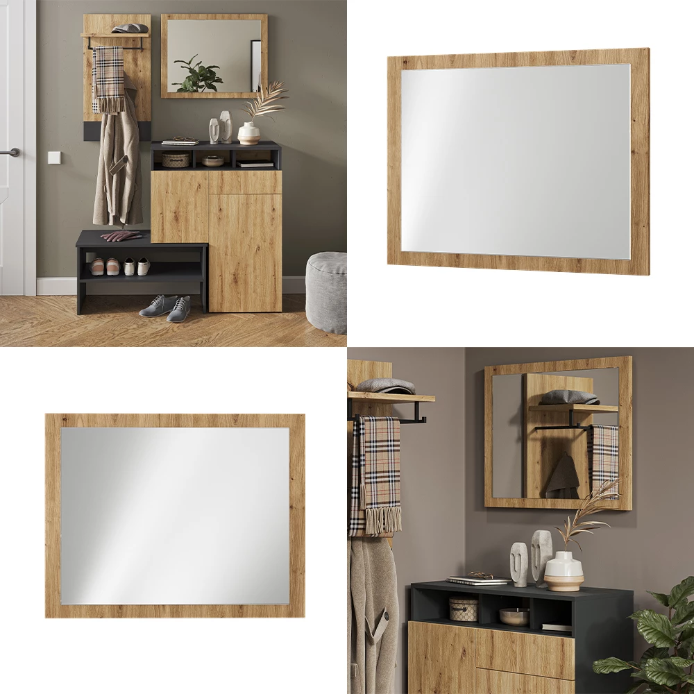 Wandspiegel Selena Artisanaal eiken 70 x 55 cm Vicco | Artisanaal eiken | Spiegel | 406673144999606