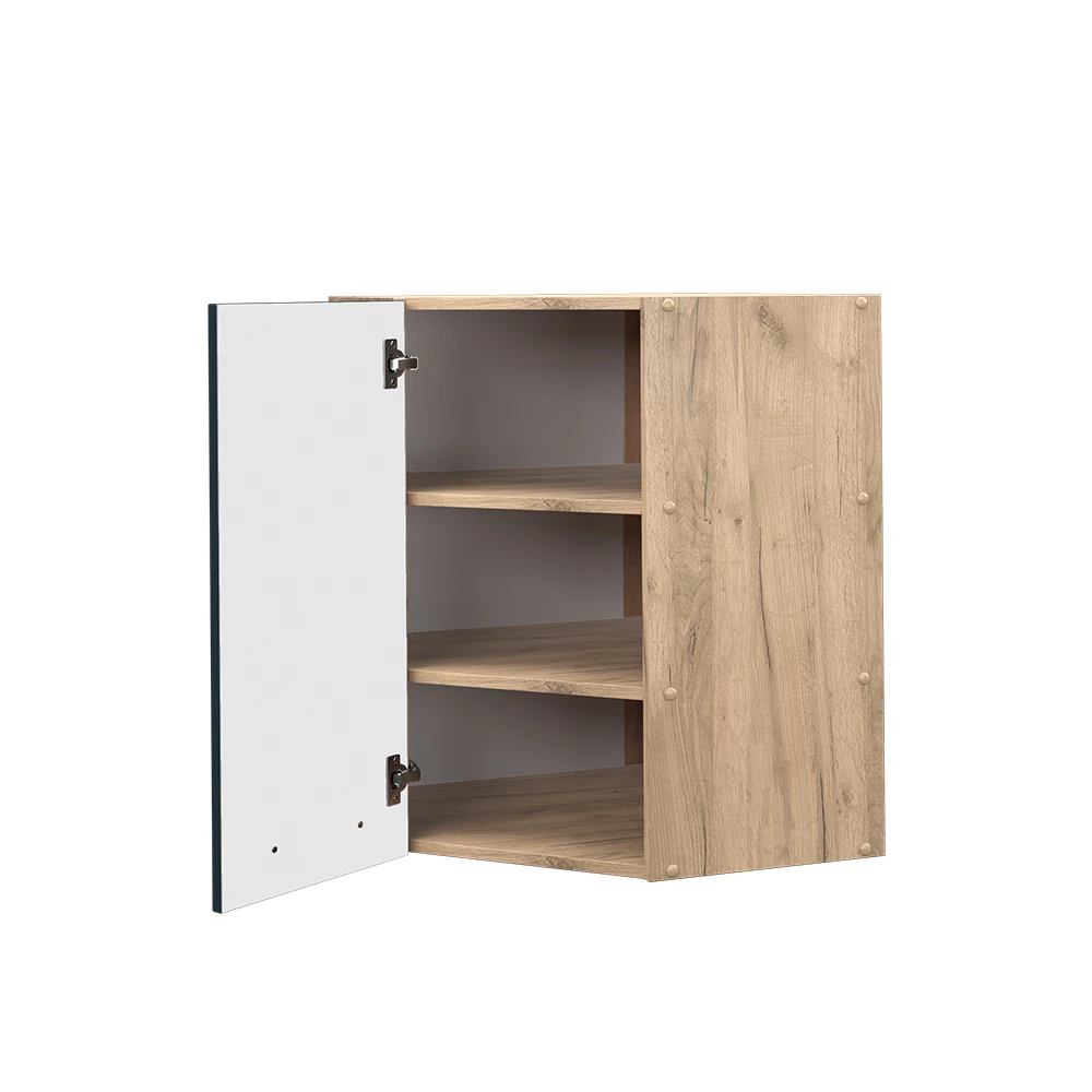 Armoires de cuisine en Bleu foncé brillant sur fond blanc