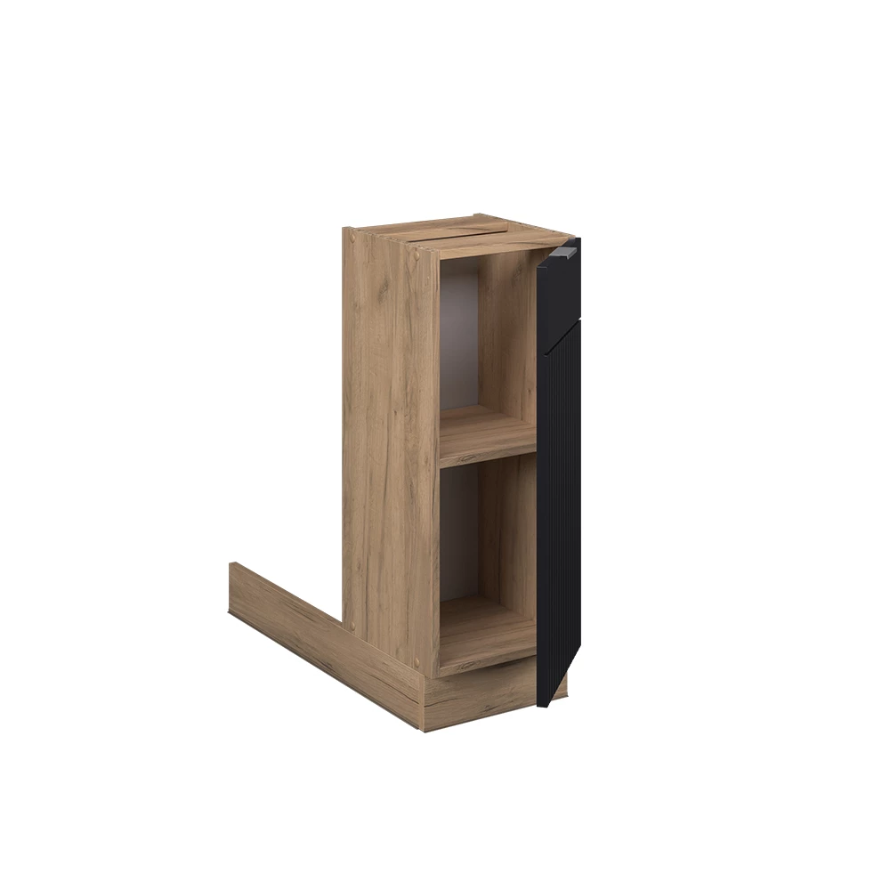 Vicco Keukeneiland "Fame-Line", Zwart gestreept, 30 cm zonder werkblad