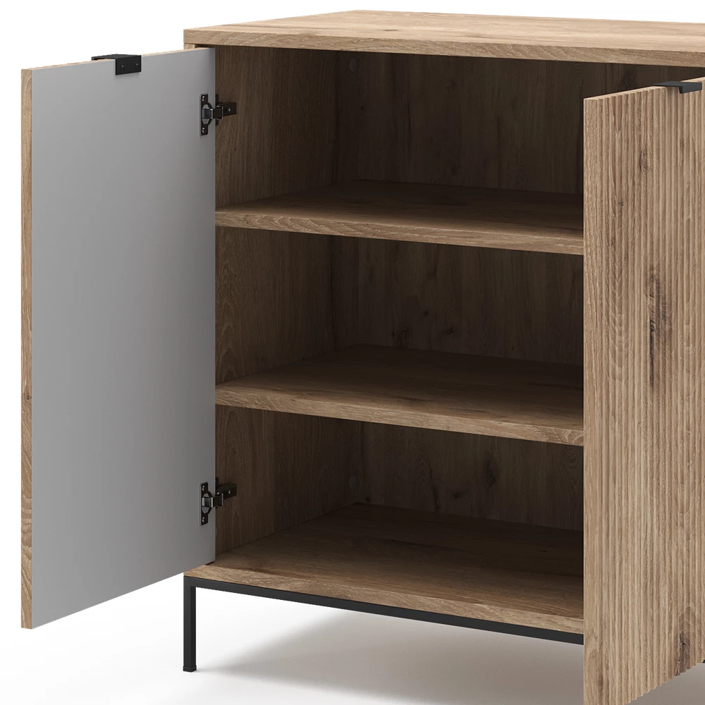 livinity® Kommode Viking Oak 80 x 81.2 cm mit 2 Türen, Eliza