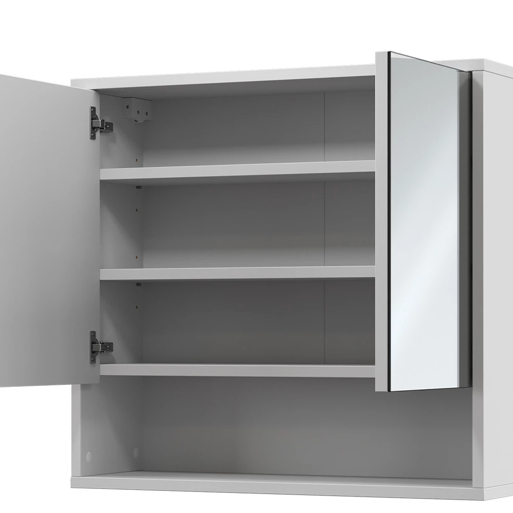 Vicco Specchio contenitore bagno Bianco 70 x 65 cm con 2 porte, Eliza
