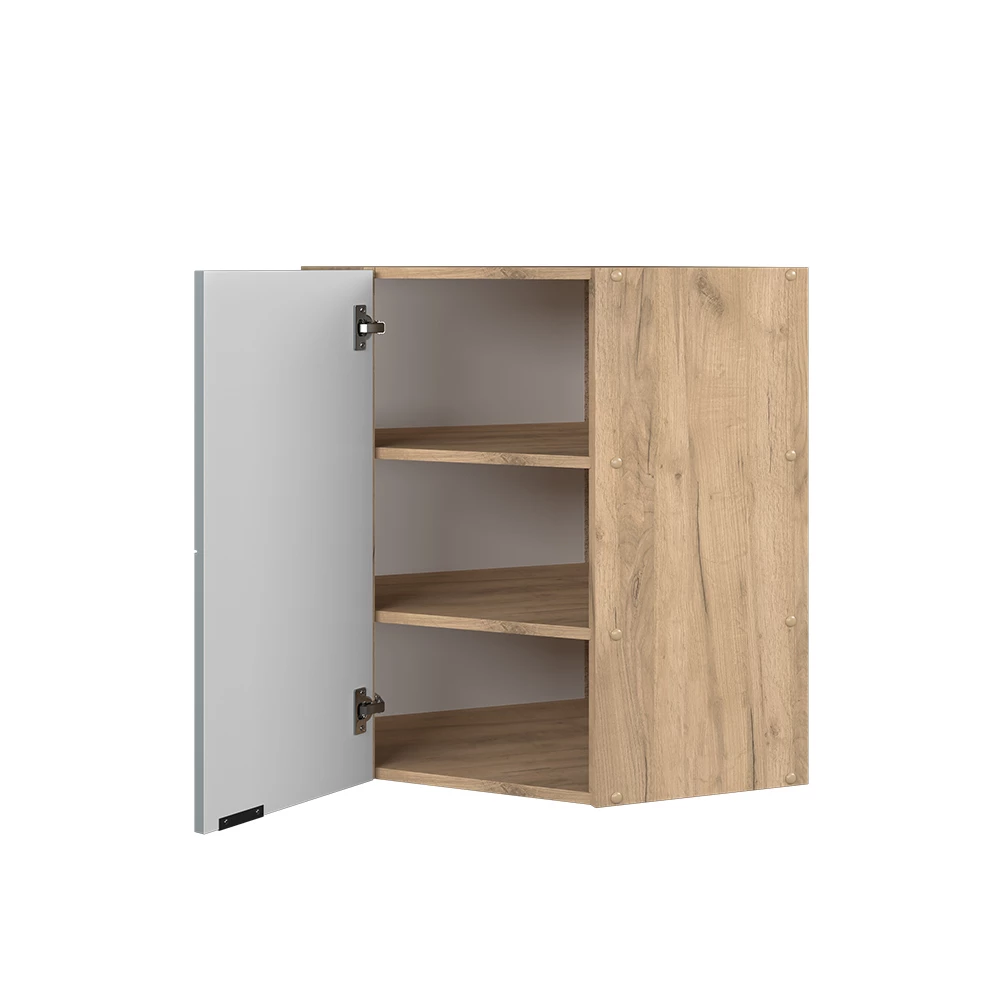 Eckhängeschrank u boji Hellblau-grau na bijeloj pozadini