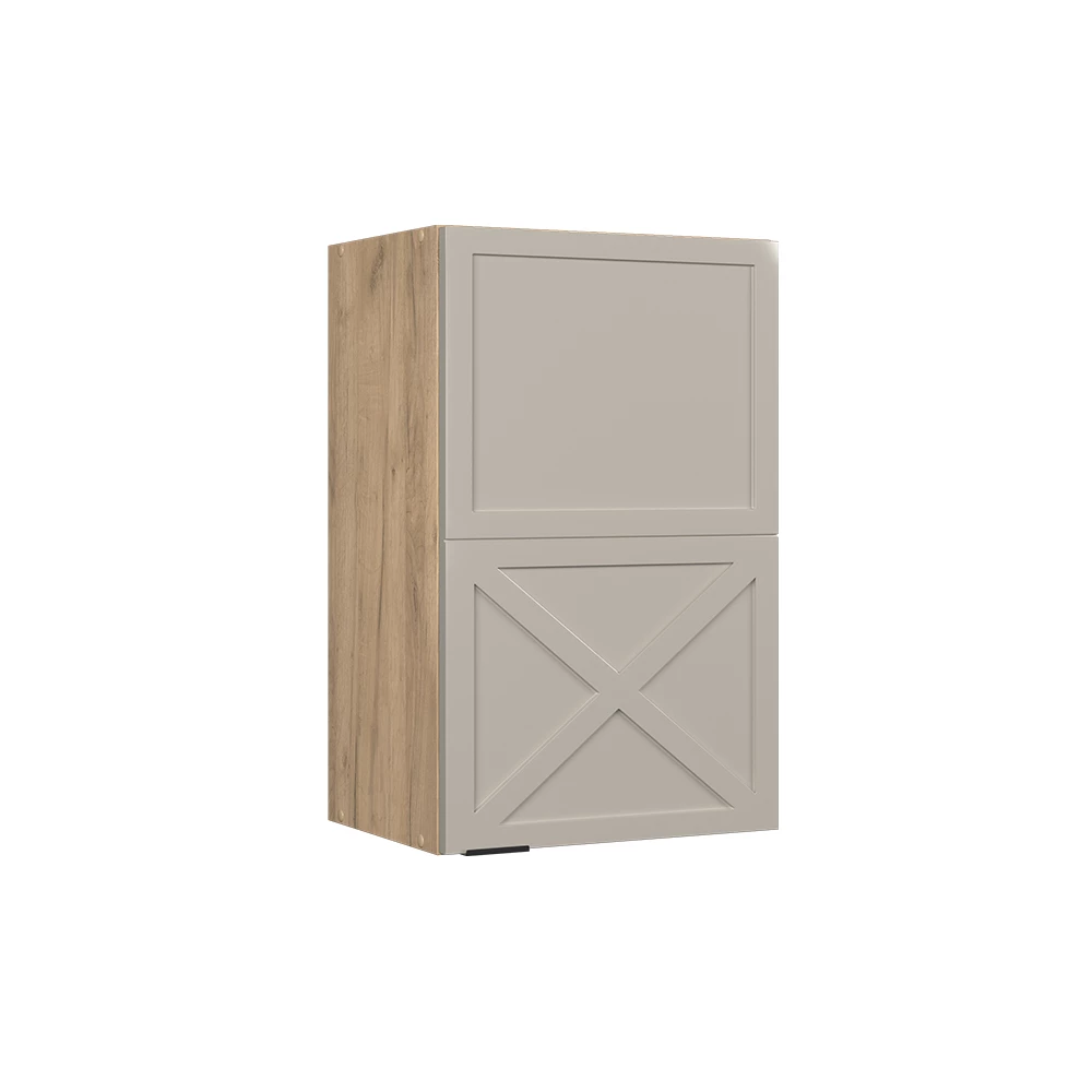 Hängeschrank in GrauBeige auf weißem Hintergrund